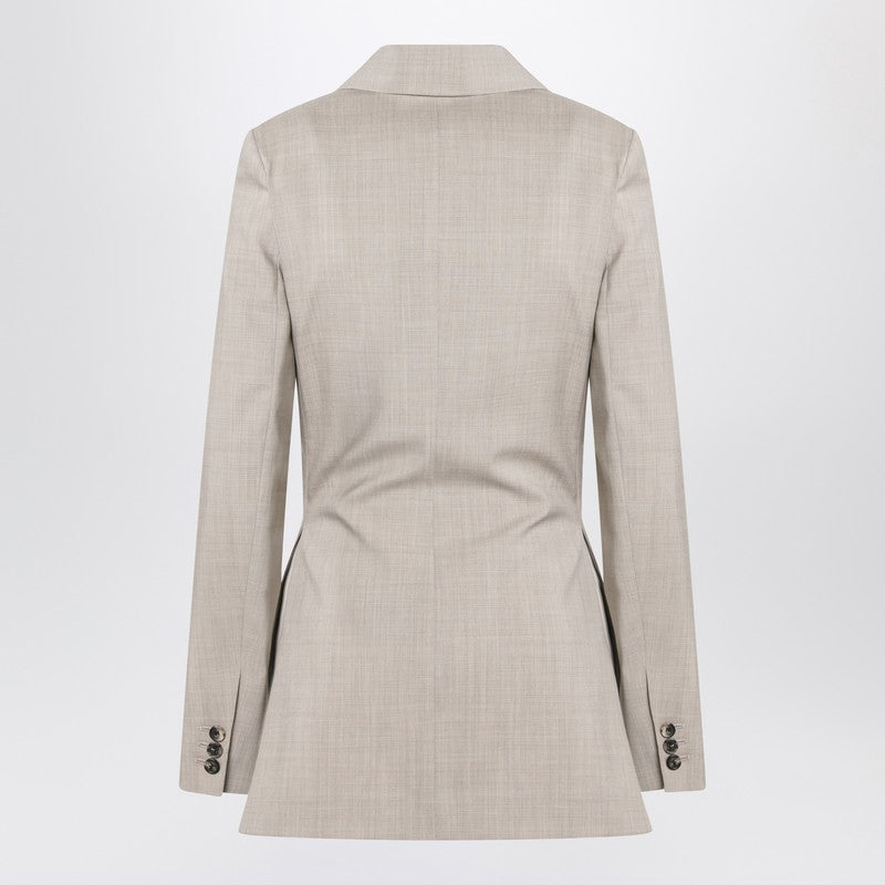 Loewe Beige Melange Wool Wrap Jacket Women