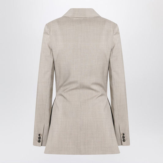 Loewe Beige Melange Wool Wrap Jacket Women