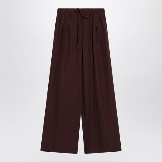 Loewe Bordeaux Palazzo Trousers In Silk Women