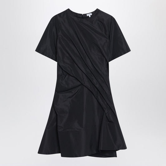 Loewe Black Mini Dress With Draping Women