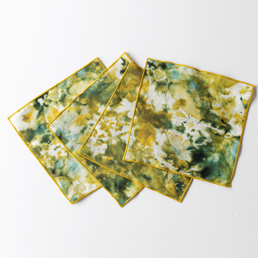 Green Marble Cocktail Napkin Set