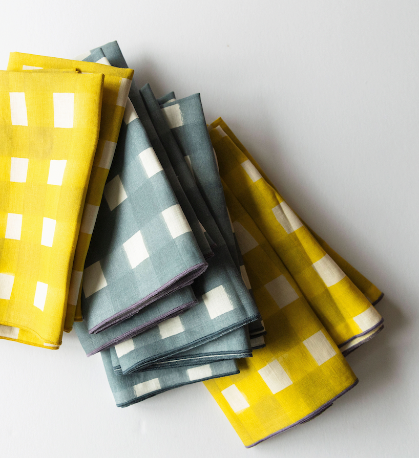 Yellow Cross-Hatch Napkin