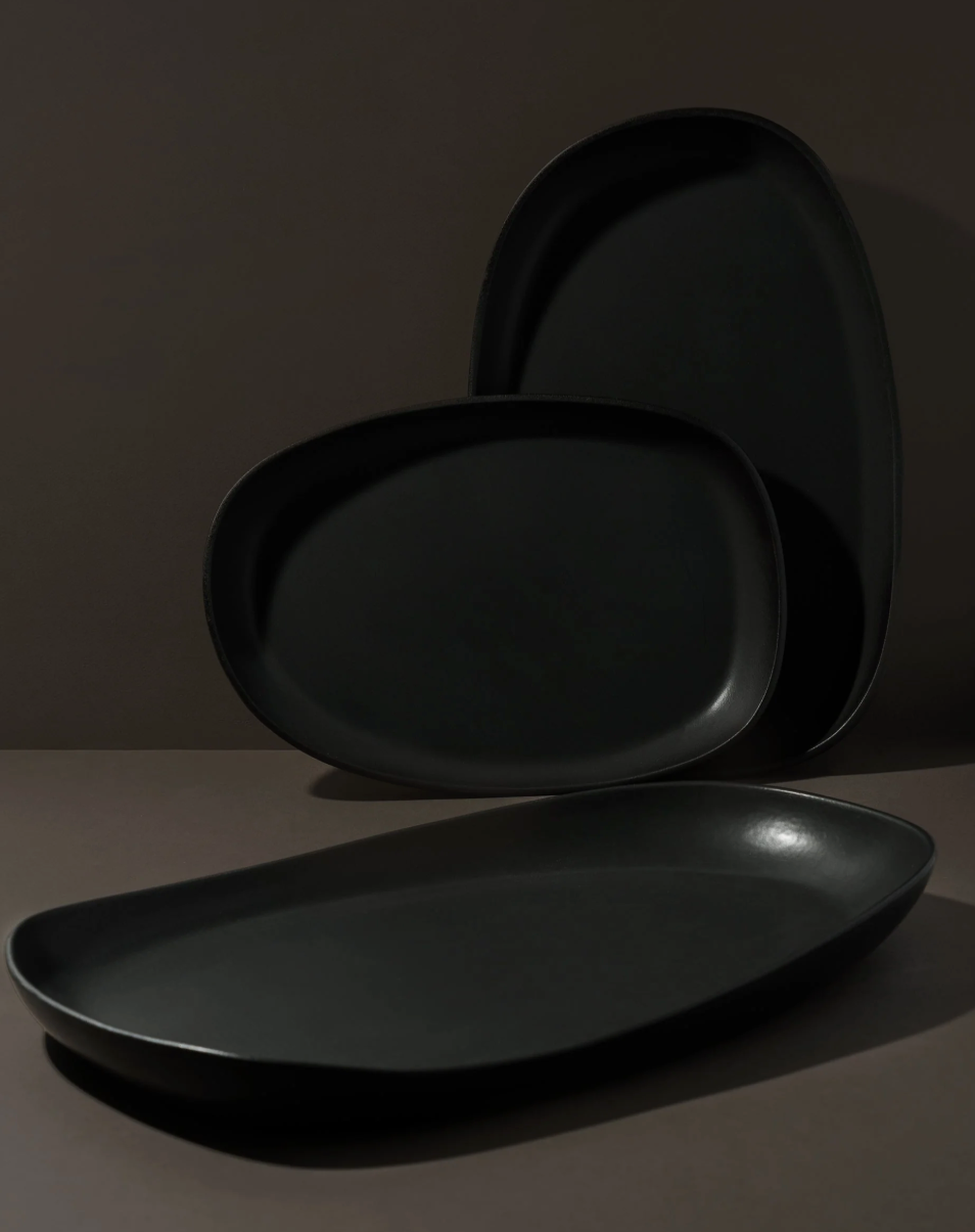 Mini Long Stoneware Serving Platter - Medium