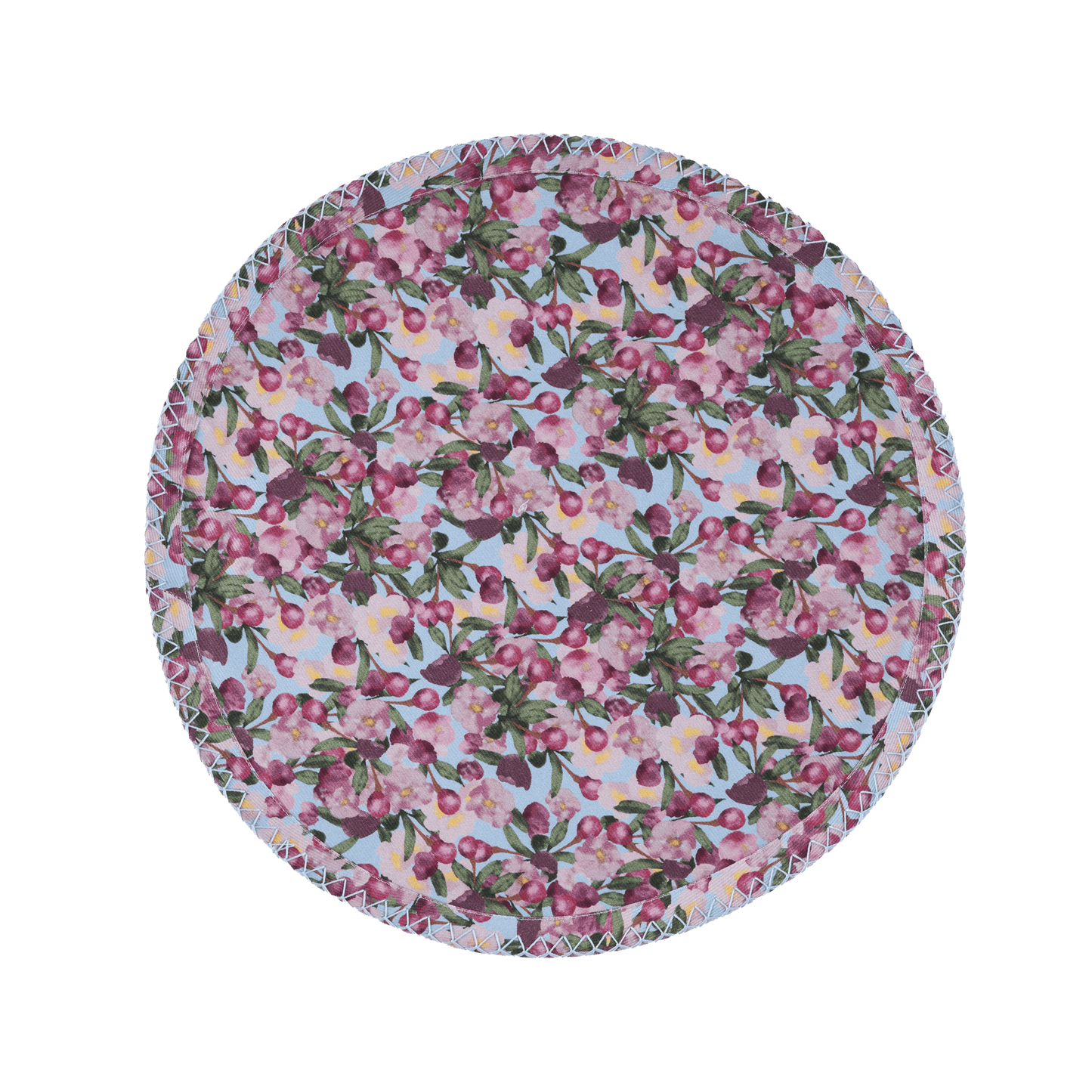 6 Round Placemats Romance is Dead Blue