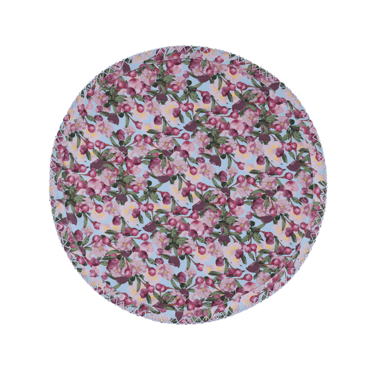 6 Round Placemats Romance is Dead Blue