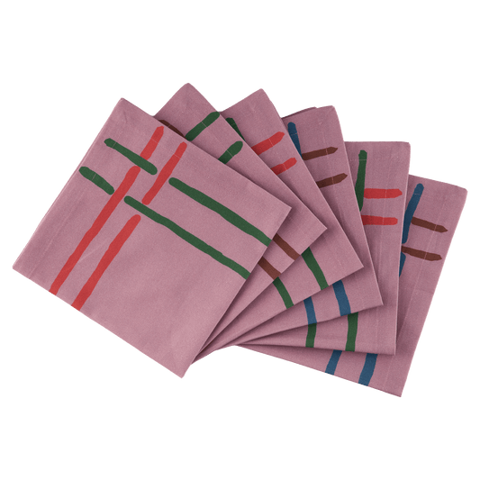 6 Napkins La Vie en Rose