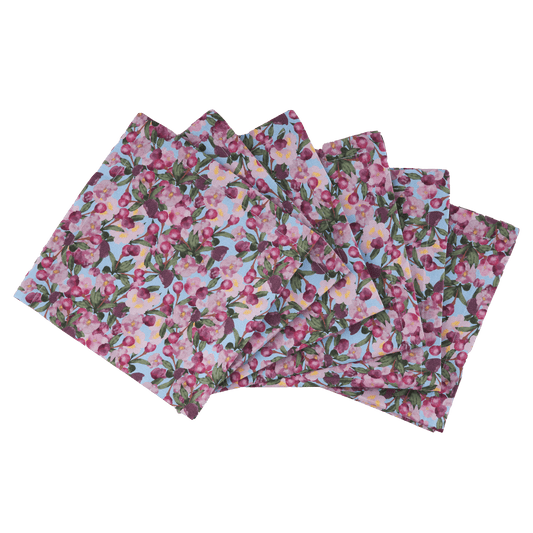 6 Napkins Romance is Dead Blue