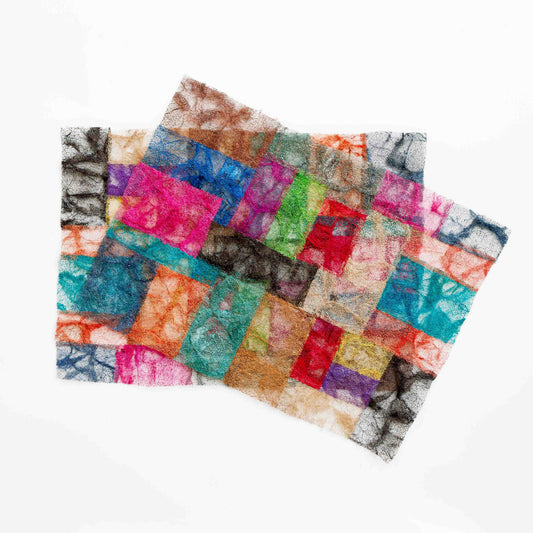 Wild Silk Placemat (Pair) - Ceranchia Open - Patchwork