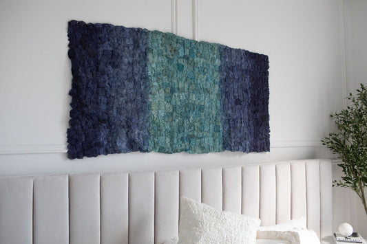 Wild Silk Color Field Wall Hanging - Indigo