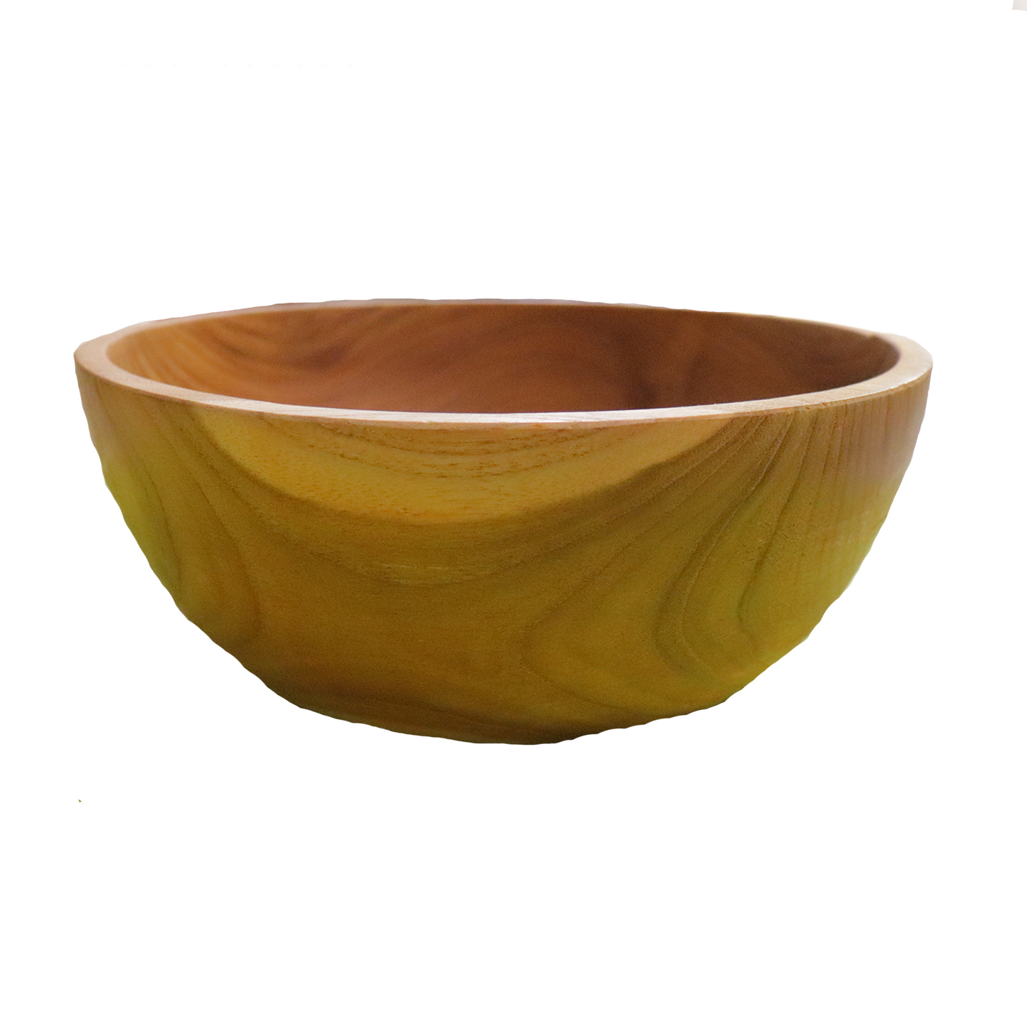Teak wood bowl handmade in Indonesia medium size 10" x 4"