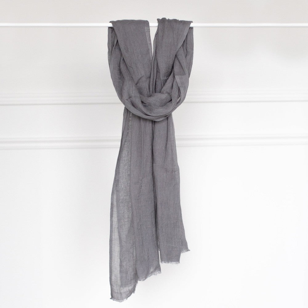 Telba Pure Linen Handwoven Shawl