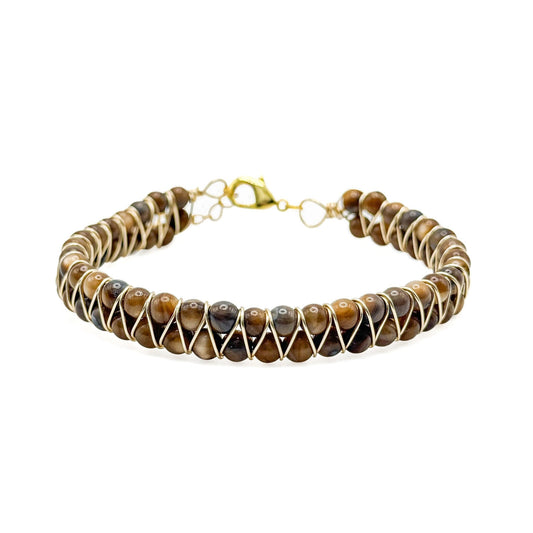 Tropical Mother Of Pearl Cuff Bracelet In Chocolate Brown From The Tropical Collection Exclusive
