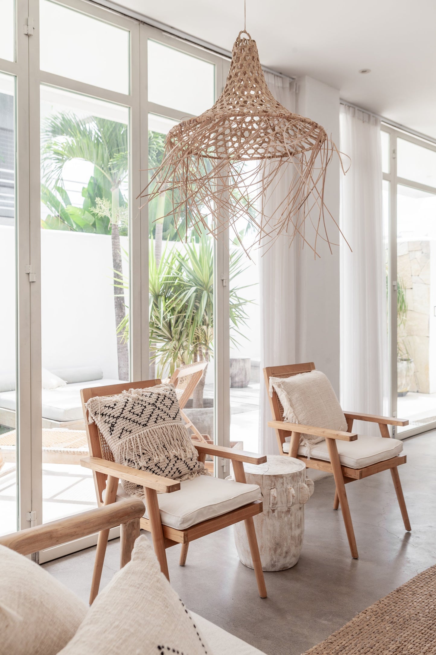 Bohemian Tasseled Macrame Throw Pillow