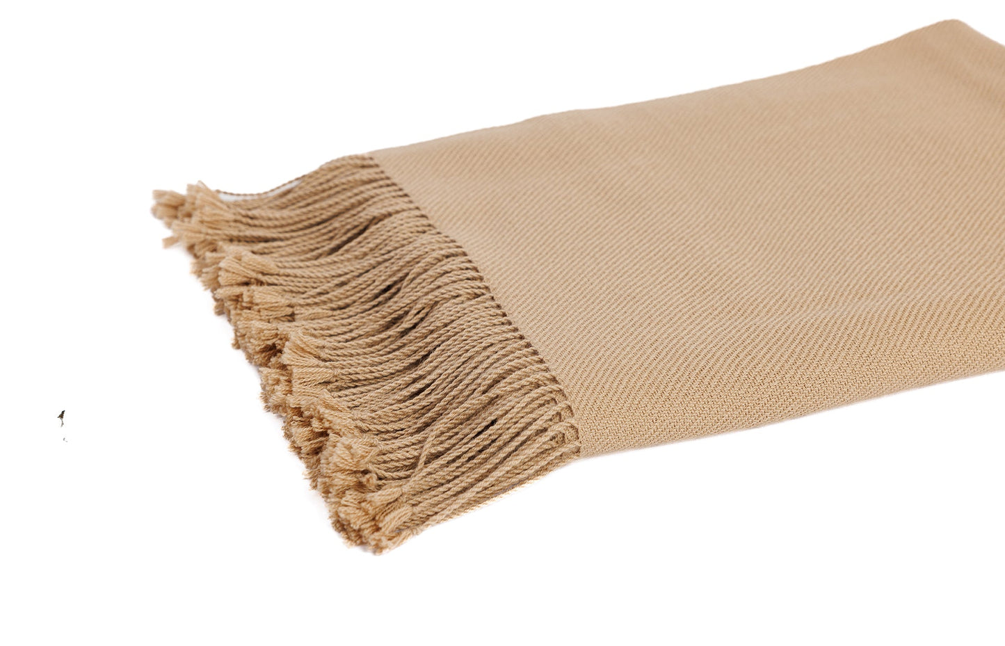 Wasi Collection - Undyed 100% Baby Alpaca Camel Throw Blanket From Peru