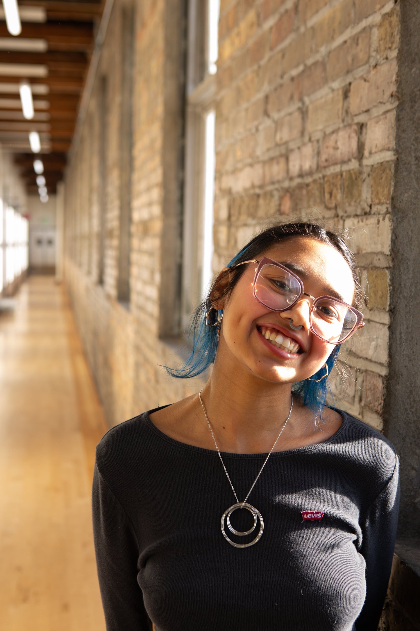Linked Rings Pendant Necklace