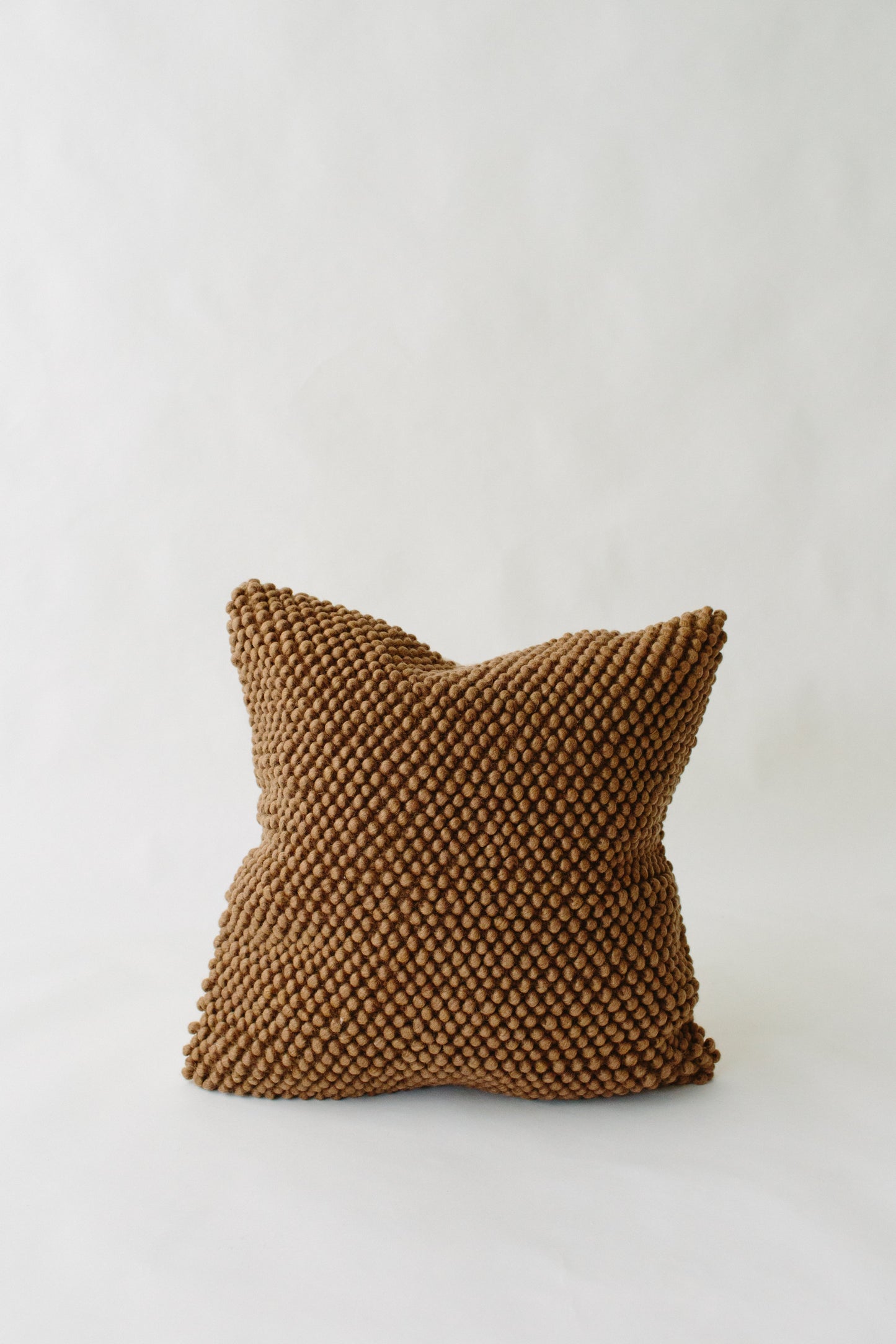 LOOM Imports Brown Nub Wool Pillow cover