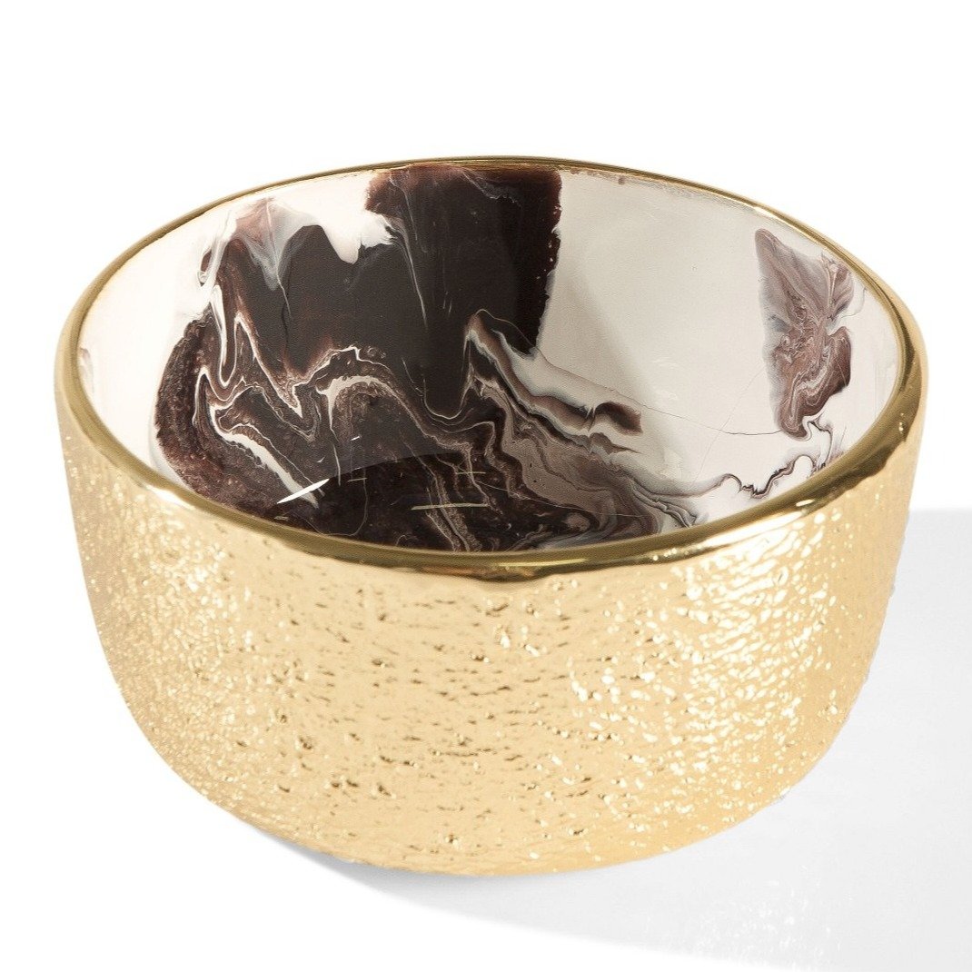 Bianco Nero Round Bowl