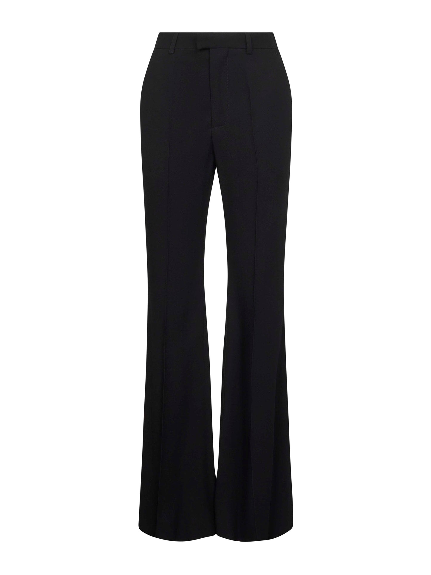 Balenciaga Women Black Fluid Viscose Flared Trousers