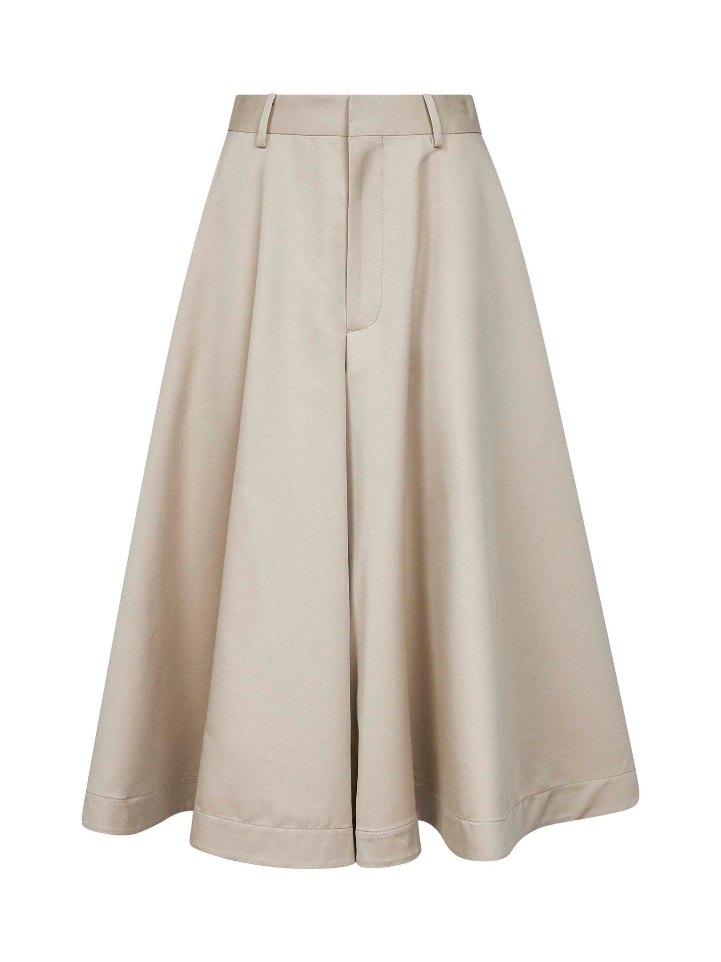 Bottega Veneta Women Beige Cotton And Silk Twill Culottes
