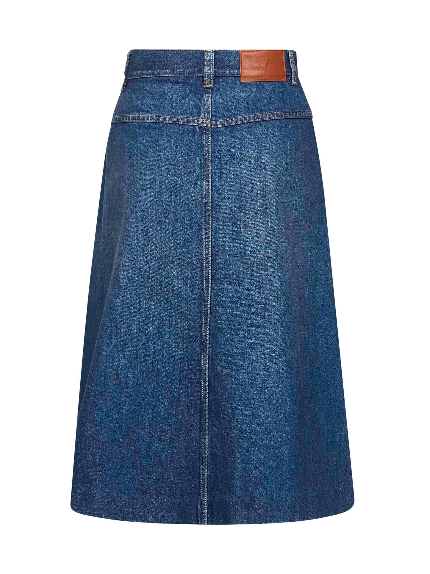 Chloé Women Blue Denim Knee Length Skirt