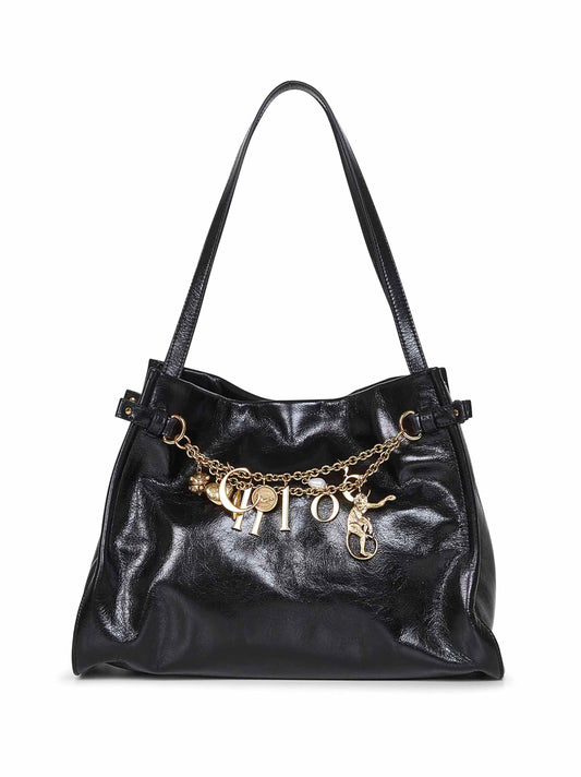 Chloé Women Black Chloé Charms Hobo Bag