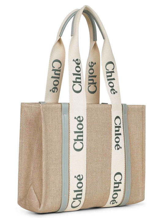Chloé Women Beige Woody Tote Bag