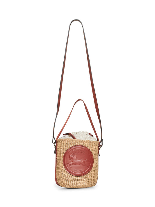 Chloé Women Beige Horse Medal Small Basket Bag