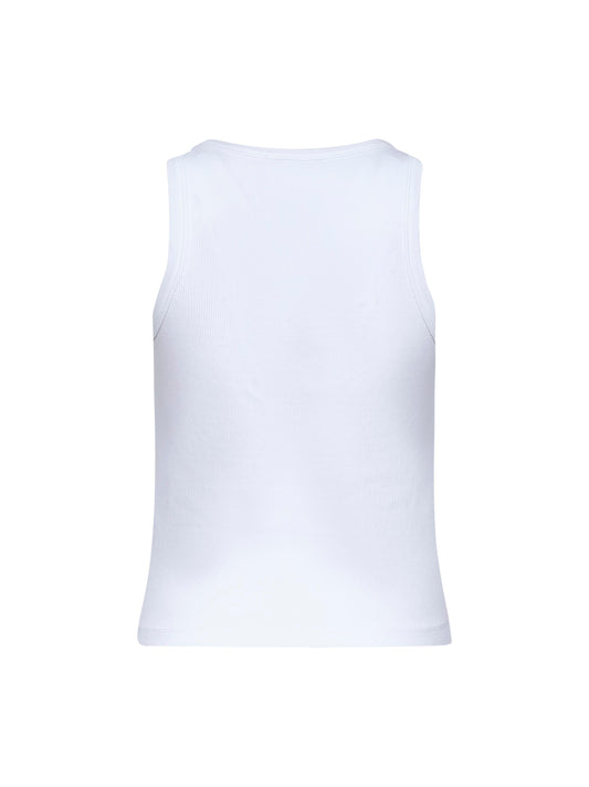 Givenchy Women White Givenchy Stamp Printed Cotton Tank Top