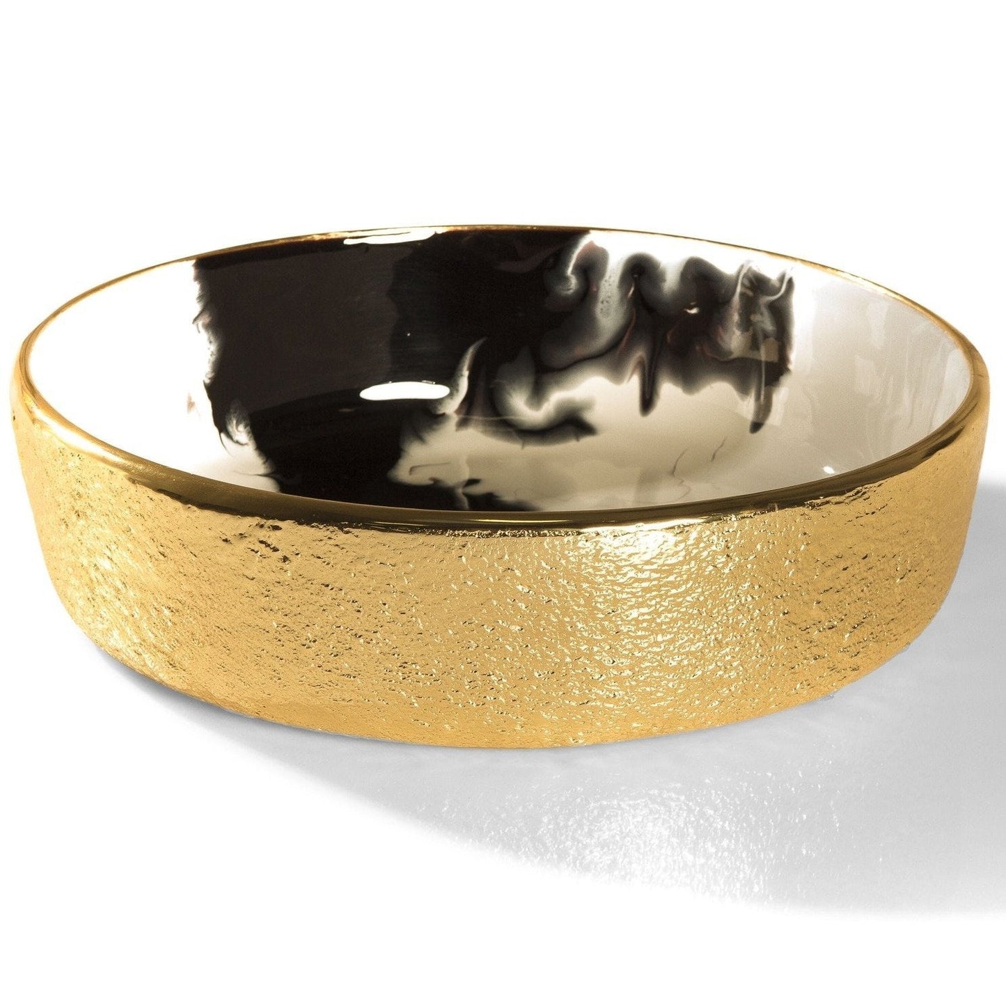 Bianco Nero Round Bowl