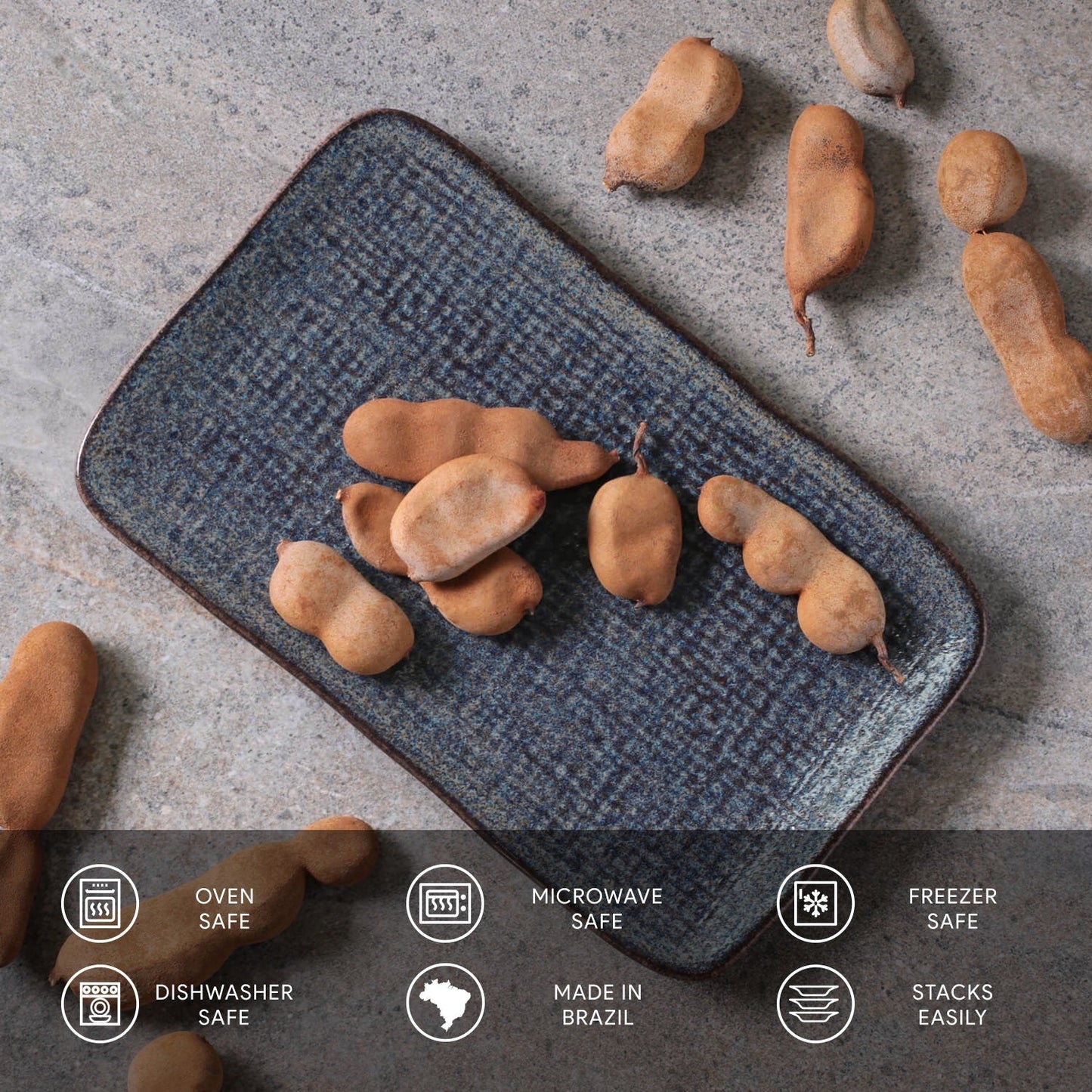 Rectangular Platter Juta Medium Set of 4