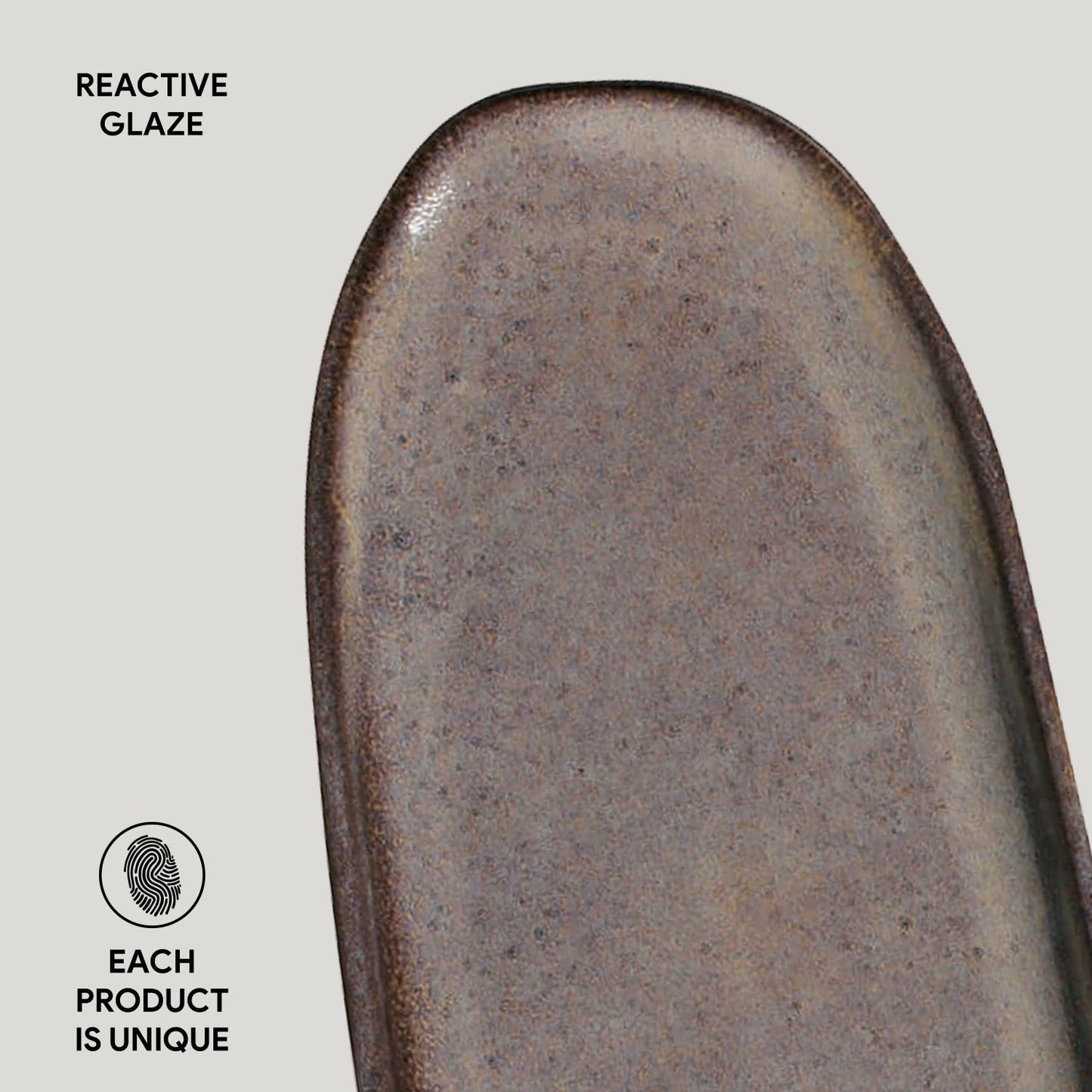 Shallow Organic Oval Platter Large Set of 4