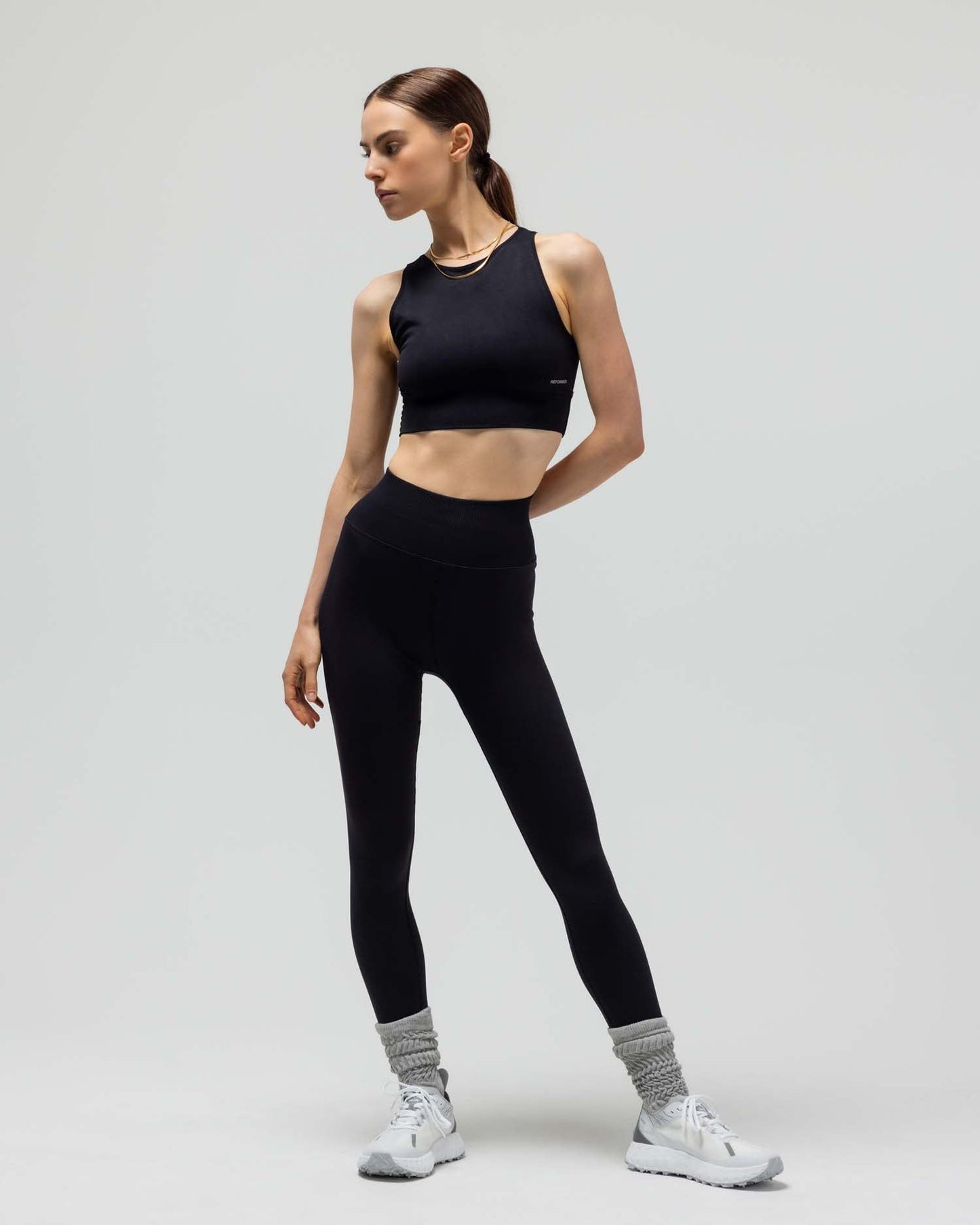 THE JERSEY KEYHOLE SPORTS BRA W/FUSED WAIST BAND