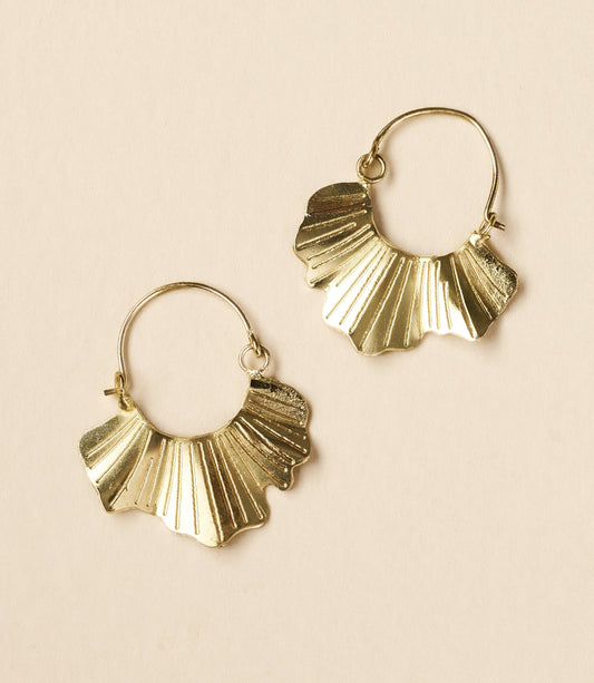 Sayuri Ginkgo Leaf Hoop Earring
