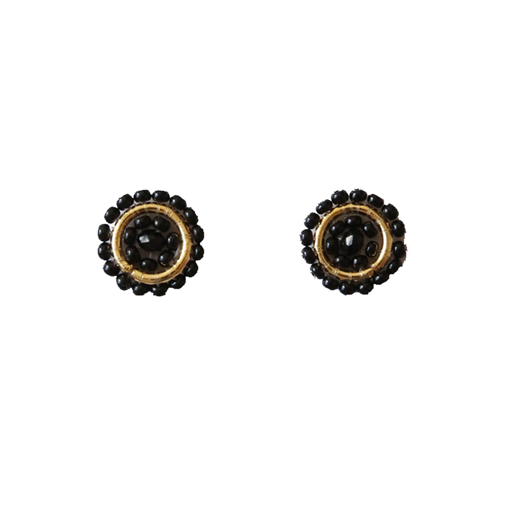 Black Circle Stud