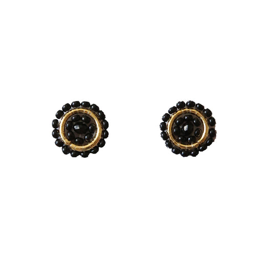 Black Circle Stud