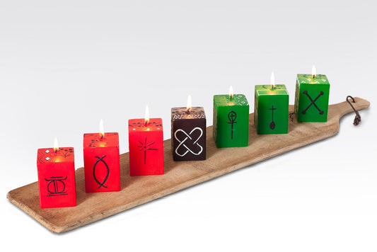 Kwanzaa Painted Candle Cube Collection