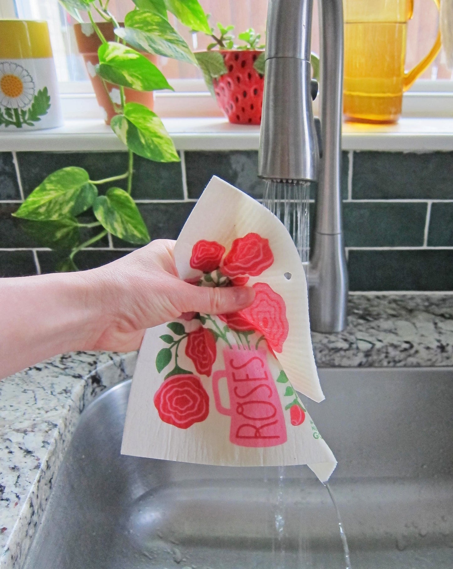Roses Sponge Cloth