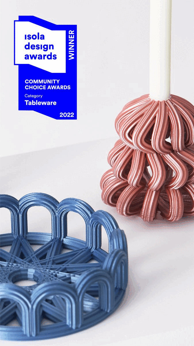 Frosting Loop Candle Holder