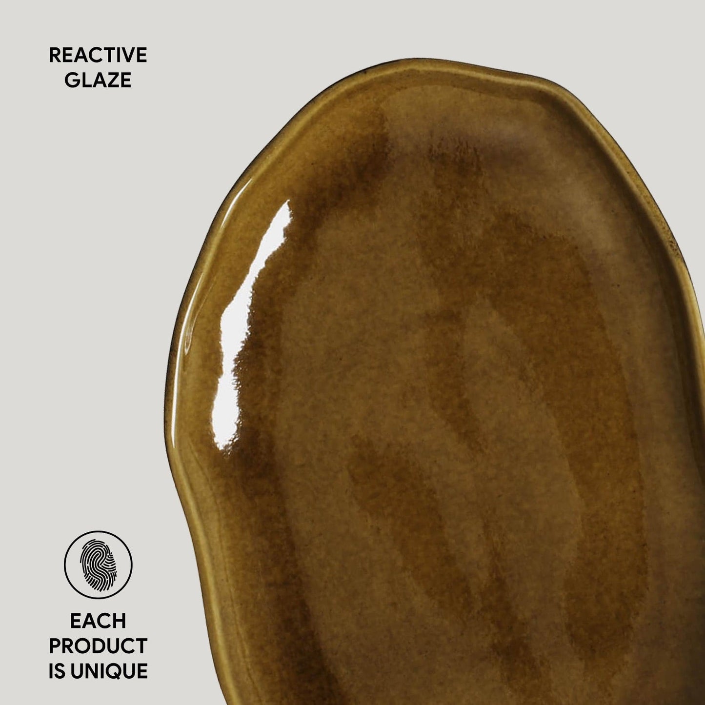 Shallow Bio Oval Platter Medium Set of 4