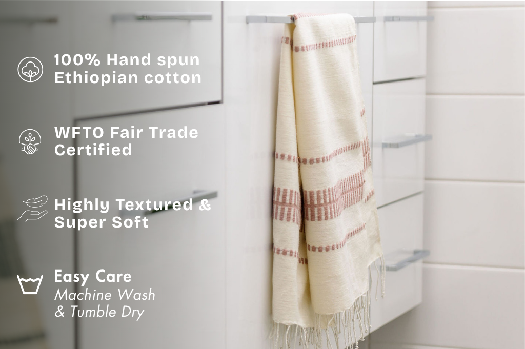 Abaya Handwoven Sustainable Ethiopian Cotton Hand Towel