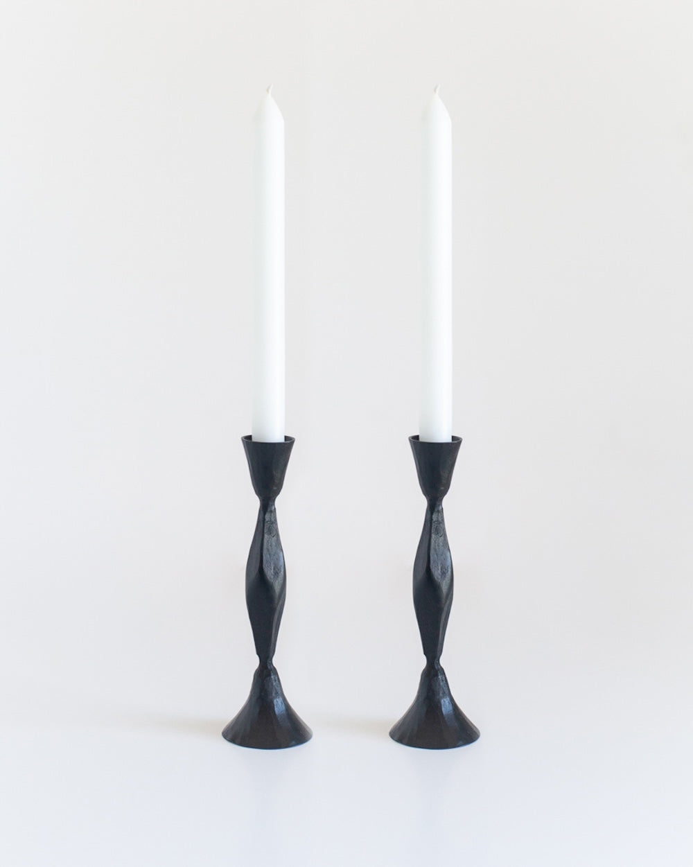 S/2 High Diamond Candlestands - Black Finish