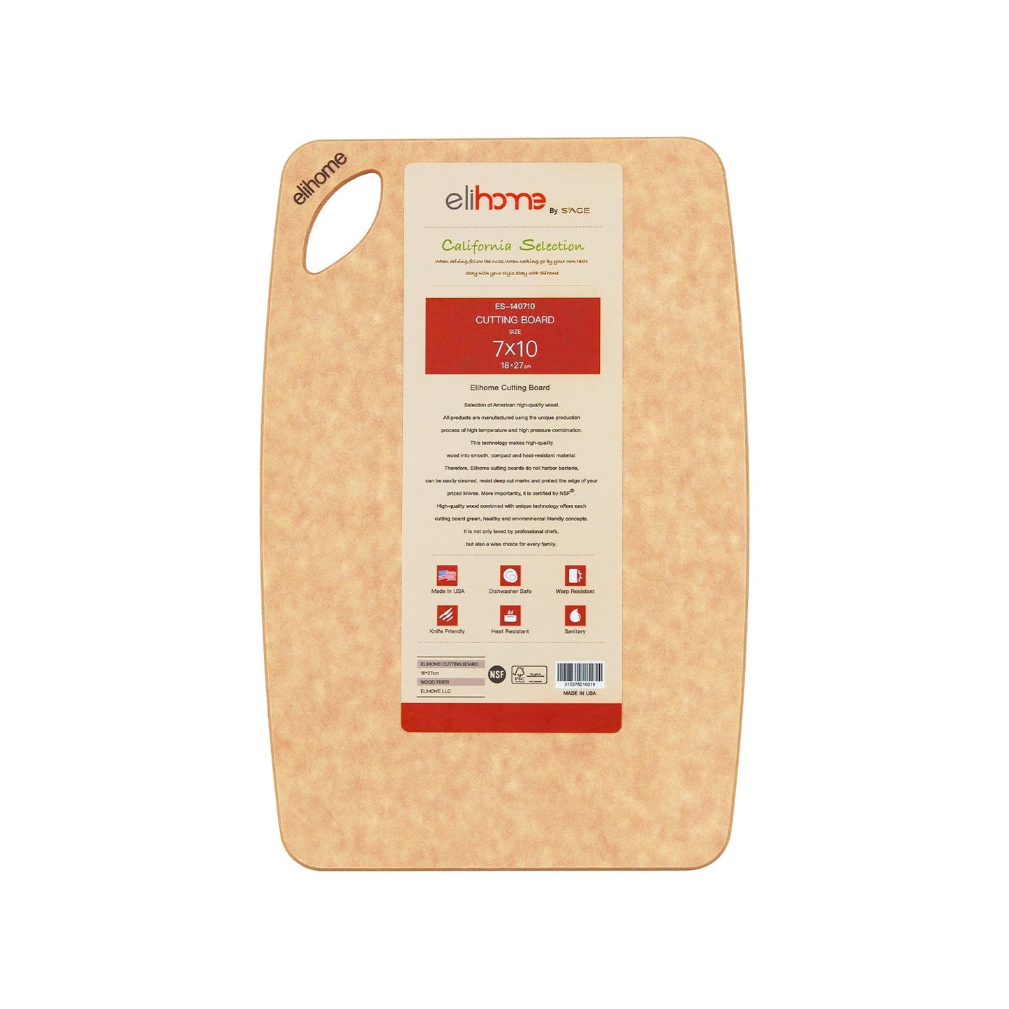 Classic Series 7 x 10 x 1/4 Cutting Board - Small