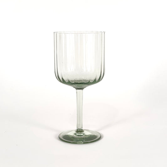 Retro Optic Wine Glass