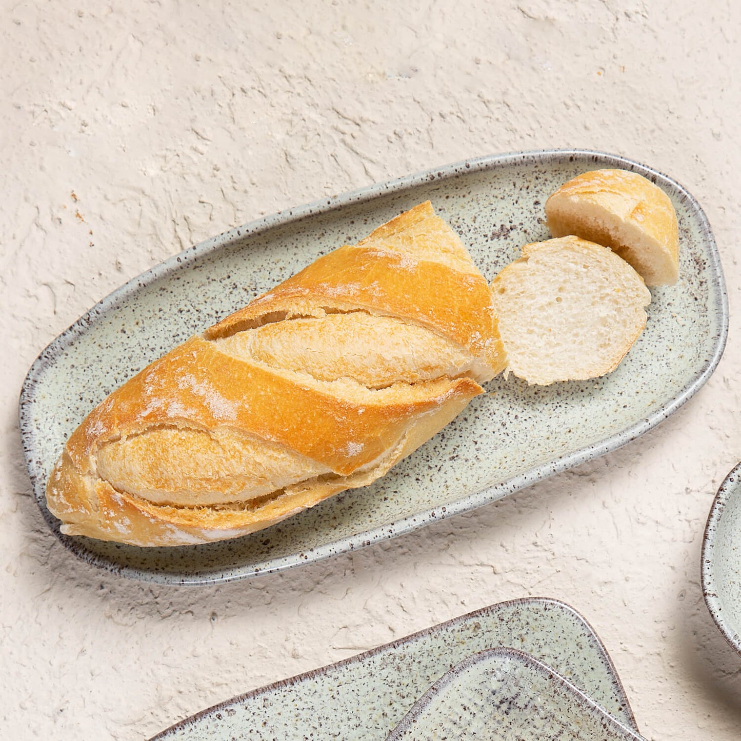 Shallow Organic Oval Platter Small Set of 4