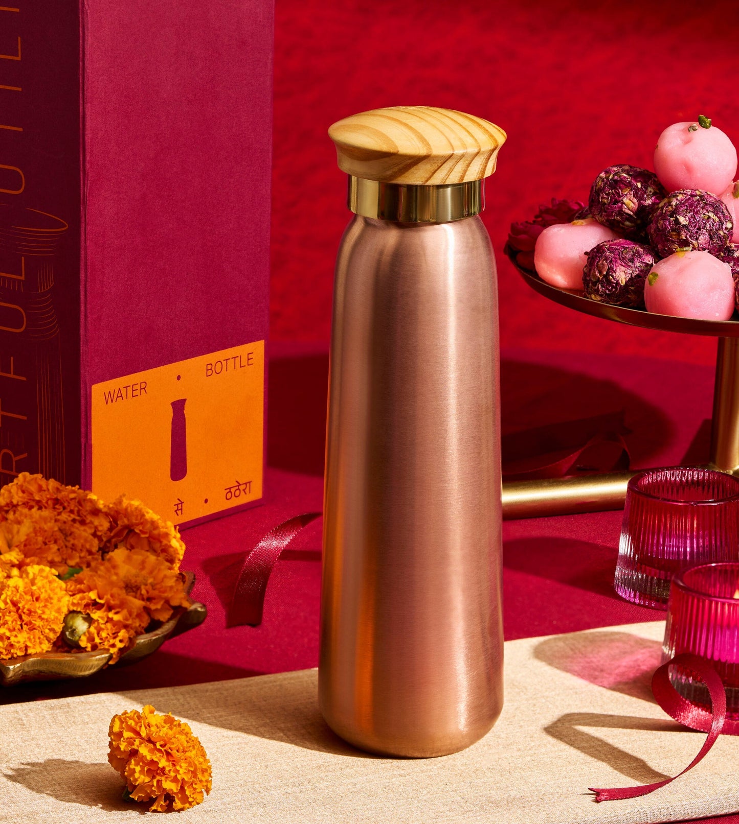 Copper Bottle, 100% Leakproof Copper Water Bottle