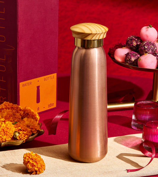 Copper Bottle, 100% Leakproof Copper Water Bottle