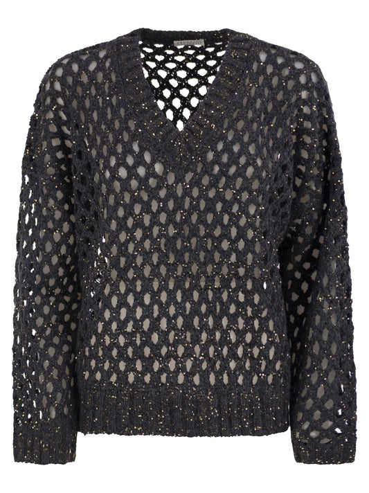 Brunello Cucinelli Women Dazzling Net Silk And Linen Jersey