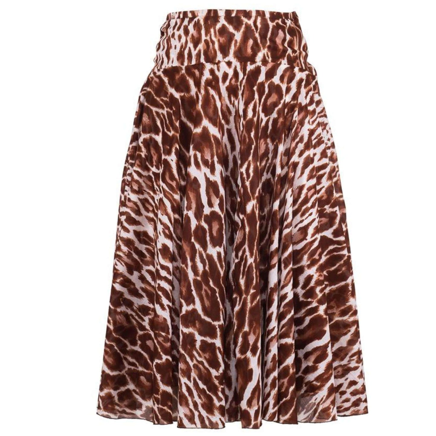 Aster Skirt w/ Yoke Beige Midi Skirt