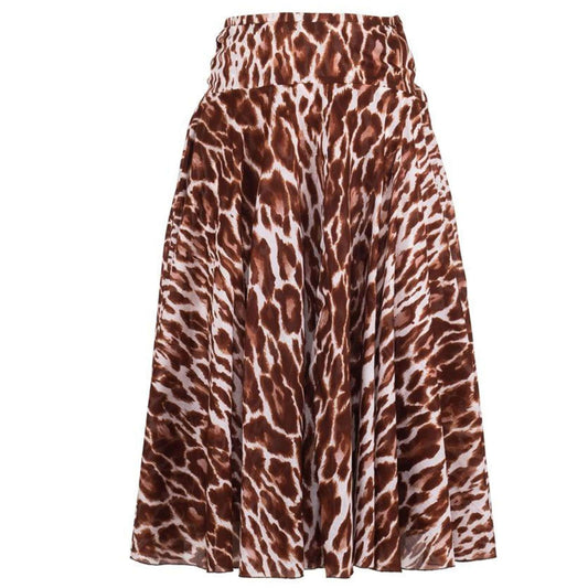 Aster Skirt w/ Yoke Beige Midi Skirt