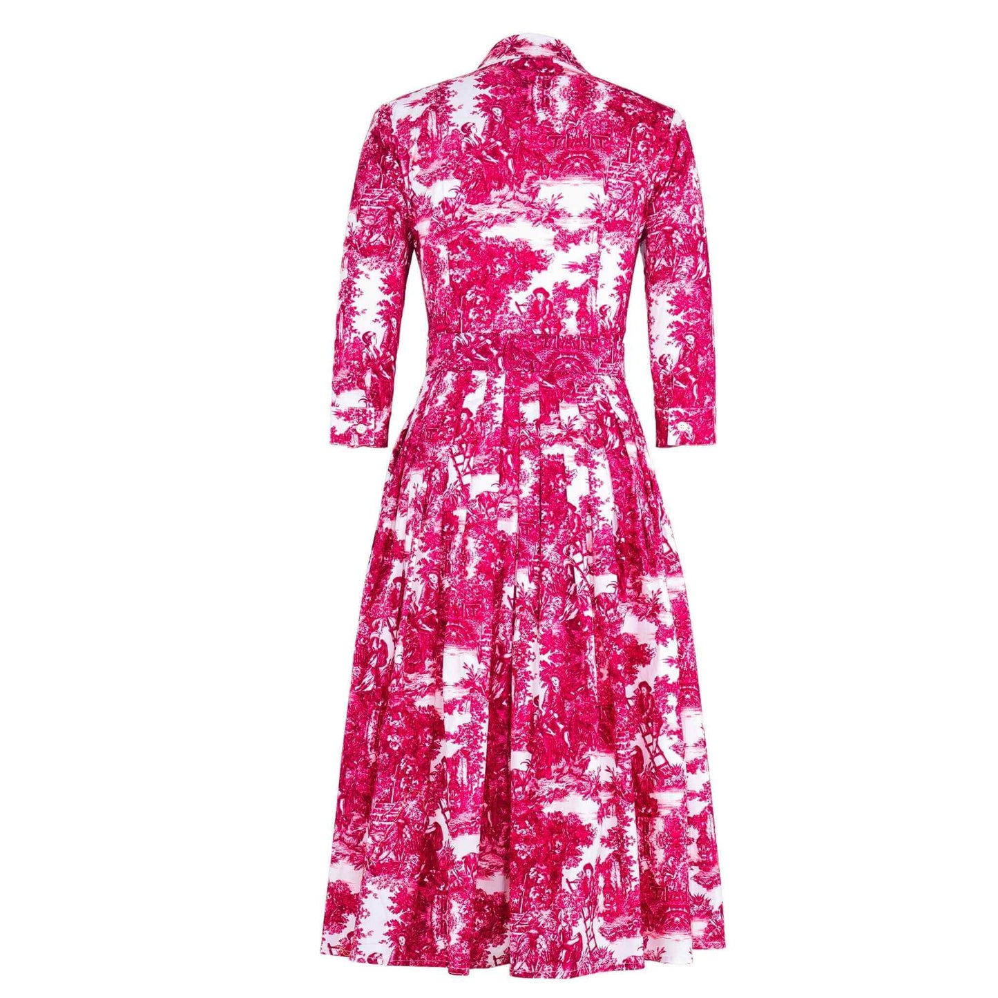 Audrey Dress #2 Antilles Toile White Pink